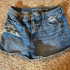 American Eagle Outfitters Distressed Blue Jean Shorts -size 10